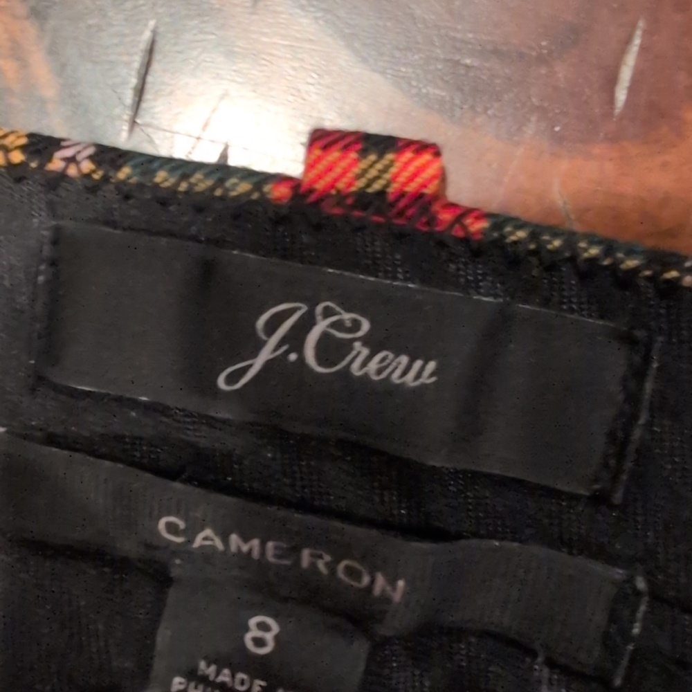 J. Crew Cameron Slim Ankle Crop Pants Tartan Wool Blend - Picture 7 of 9